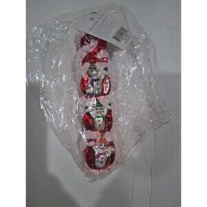 VTG Christopher Radko 2000 Millennium Magic Snowmen 6.5in Glass Ornament